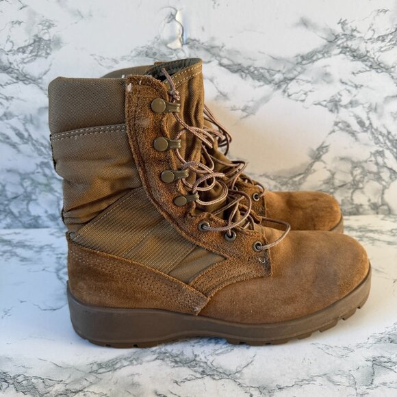 Belleville Women 7 Hot Weather Military Boot Tan Brown Desert Vibram Soles Mid - Picture 1 of 6